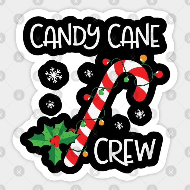 Candy Cane Crew Funny Christmas Lights Xmas Gift Sticker by BadDesignCo